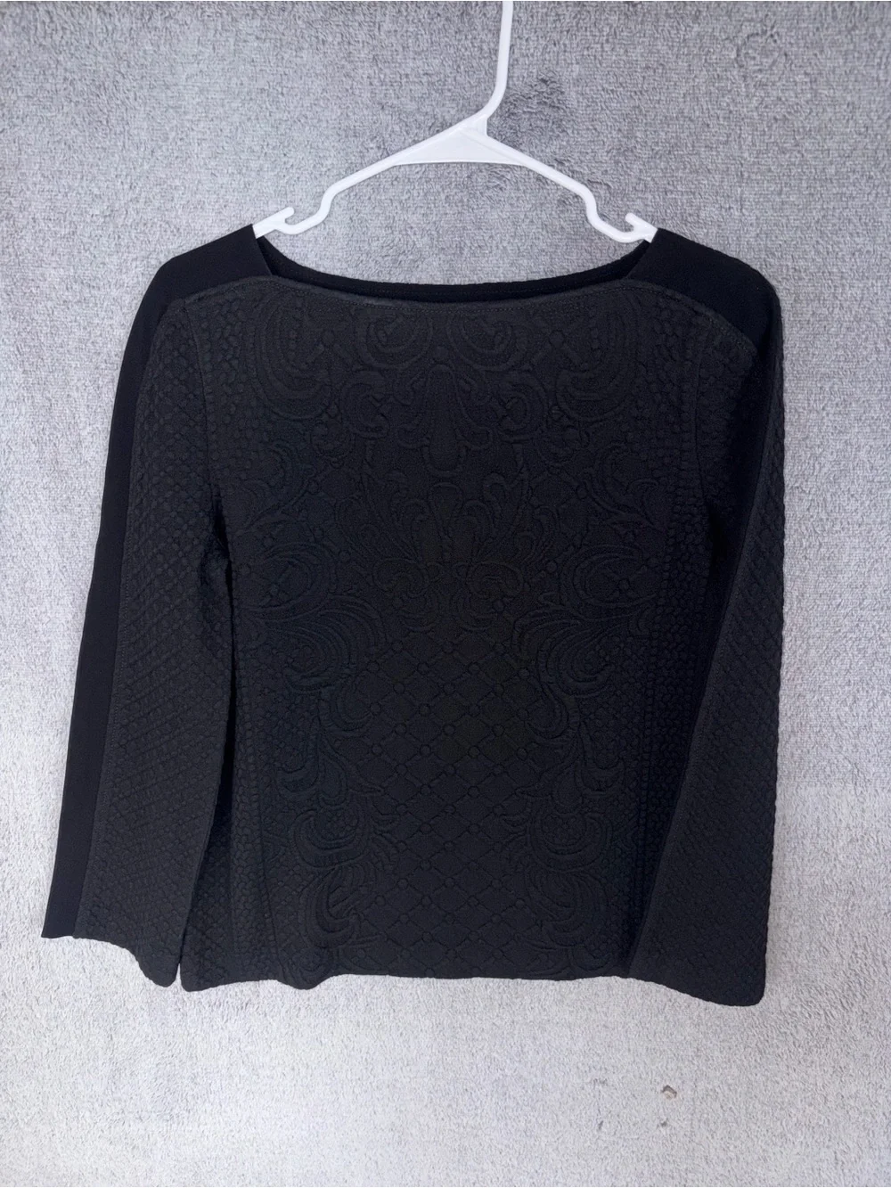 Tory Burch size small  Textured Boatneck Long-Sleeve Top